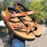 Giày sandal đế trấu màu bò