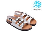 dép quai hậu giày sandal đế trấu 3 khóa detaunisex